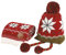 IHCEMIH Scarf Hat Set Red S