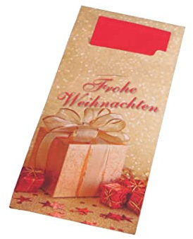 Pro DP 520 Serviettentaschen Bestecktaschen Sacchetto Weihnachten 85x200mm inklusive Tissue Serviette 33x33cm 2-lagig rot