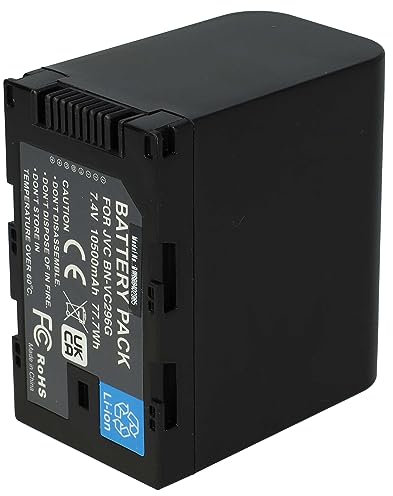 vhbw batteria sostituisce JVC BN-VC264G, BN-VC296G, BN-VC298G per videocamera camcorder (10500mAh, 7,4V, Li-Ion)