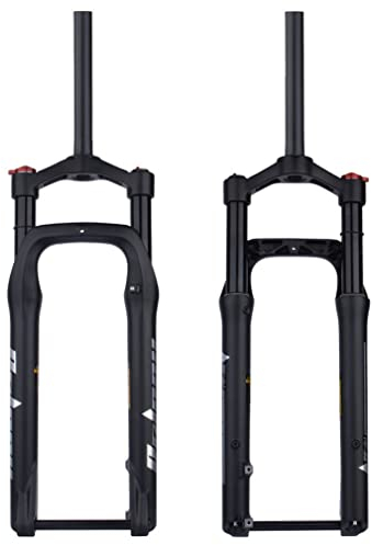 QHIYRZE Snowbike-Federgabel 26 Zoll 4,0 Zoll Reifen Fatbike-Gabel Federweg 120 Mm MTB-Luftgabel Manueller Lockout 1-1/8 Gerade Vorderradgabel Thur Axle 15 Mm