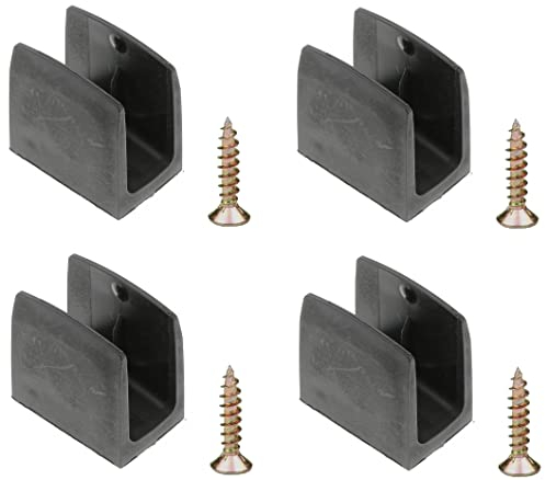 cyclingcolors 4x clip bloqueur de manivelle volet roulant noir support guide manette plastique 15mm - 18mm universel fenêtre mur à visser