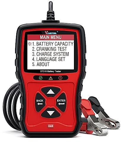 VDIAGTOOL BT310 Car Battery Tester 12V 24V, 100-2000 CCA Load Tester, Charging Cranking System Tester Digital Auto Battery Analyzer Automotive Alternator Tester for Car Truck Motorcycle SUV ATV Boat