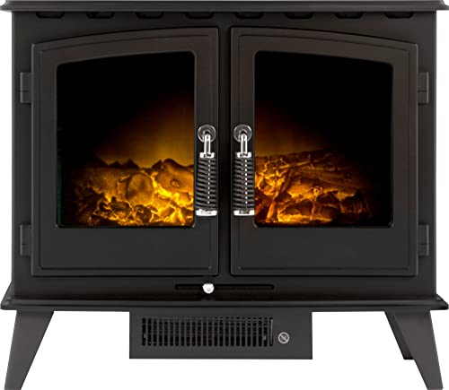 Adam Woodhouse Elektrokamin in Schwarz