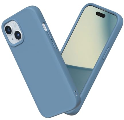 RhinoShield Case kompatibel mit [iPhone 15] | SolidSuit - Stoßdämpfende & schlanke Schutzhülle mit Premium Finish - 3.5 Meter Fallschutz - Türkisblau