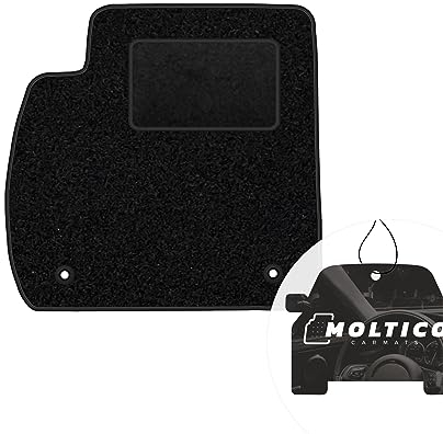 moto-MOLTICO Fahrer Fußmatte Auto Velours Fahrerseite Autoteppiche Schwarz Fahrermatte 1-teilig passend für Opel Zafira C Tourer 2012-2019