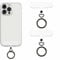 RYMAUP® 2 teiliges Handy Lanyard Patch Pad mit 2 Metall-Federringen,universeller Handy-Tether-Tab,Handy-Gurt-Anschluss,multifunktionales für die meisten Handy-Hüllen,schwarz