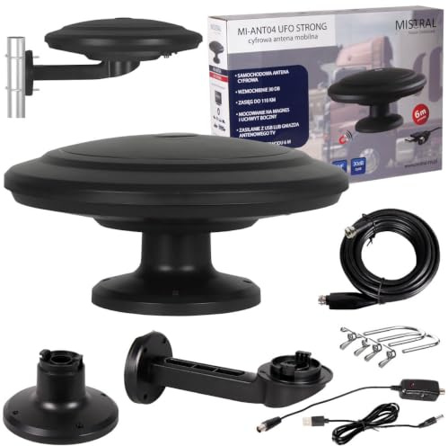 DVB-T2 Rundlaufantenne MI-ANT04 UFO Strong (Schwarz)