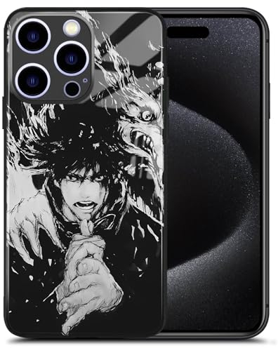 Megumi JJK Fushiguro Einzigartiges Design Anime-Telefonhülle, Fan-Favorit Soft-Silikonhülle, Manga-Zeichen-Muster für iPhone 15
