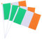Yardwe 12 Stk Ammer mit irischer Flagge irische Trikolore Handzeichen-Flagge Flaggen Mini-Flagge Requisiten für Sportspiele Handheld handschwenkende flagge Irland Banner kleine Fahne
