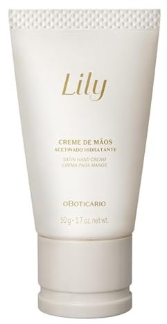 O Boticário Lily Hand Cream Perfumed Satin Sophisticated Long Lasting Fragrance and 48 Hours Moisturising 50g