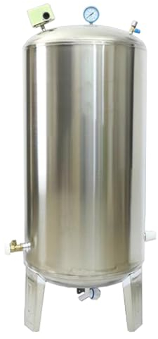 Vaso de expansión 60 100 160 200 250 300 400 L Tanque de presión de agua de acero inoxidable para sistema de agua/bomba de pozo, contenedores de vejiga de almacenamiento a presión de agua vertical ( S