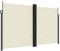 vidaXL Seitenmarkise, Wandmarkise mit PU-Beschichtung, Sichtschutz für Balkon Terrasse Garten, Windschutz Markise, Ausziehbar Creme Polyester