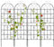 GOPLUS Lot de 2/4 Treillis Jardin pour Plantes Grimpantes, Treillis pour Plantes 1,8M/2,2M en Métal Galvanisé, Treillis Décoratif pour Plantes, Légumes, Fleurs, Vignes (Arc Noir|50x180CM,2)