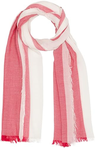 Caspar SC530 Damen Sommer Schal aus weicher Bambusfaser unifarben, Farbe:rot
