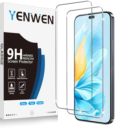 Yenwen Vetro Temperato per Honor 200 Lite 5G Protezione, 2 Pezzi Vetro Temperato Pellicola Protettiva + 2 Pezzi Pellicola Fotocamera, Antigraffio, Durezza 9H, Senza Bolle