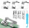 Lot de 6 pieds presseurs, 1 enfile-aiguille pour machine à coudre, pied de machine à coudre, pied de machine à coudre, pied de machine à coudre, pied de biche pour machine à coudre