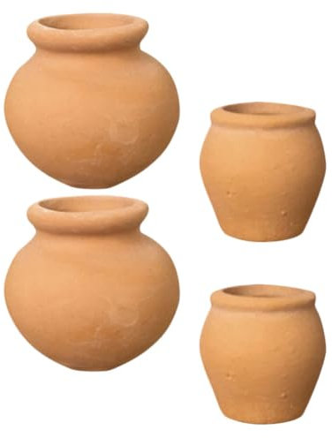 Yardwe Lot De 4 Mini Pots en Terre Cuite pour Plantes Dintérieur