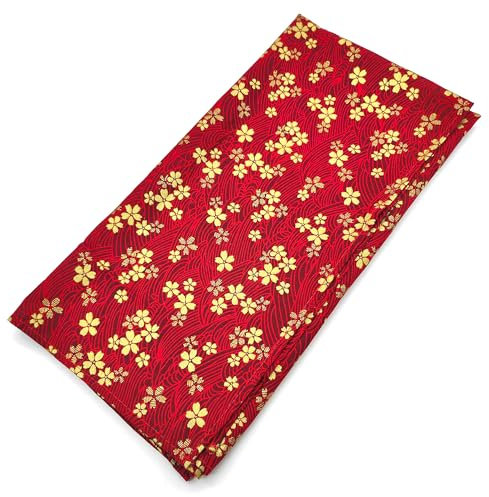 Niuhong 70 * 70 Cm Japanischer Bento-Beutel Bento Lunch Tasche Verpackung Mittagessen Handliche Taschen Bento-Wickeltuch Handtuch Lunchtasche Stoffverpackung Geschenktücher (rot)