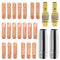 GYSRXS 24 PZ Accessori Saldatrice MIG/MAG Kit Ugello Saldatrice 2×Ugelli per Gas 2×Porta Punta Diffusore 20×Ugello M6 0,6 0,8 0,9 1,0 1,2MM Adatti per Saldatura AK15/MB15