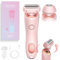 Solys Smooth Shave Razor, Solys Rasierer für Frauen, Glide Pro 3.0 Rasierer, 2-in-1 Nass- und Trockenrasierer, wasserdichter Gesichtsrasierer, Bikini-Trimmer, Haarentfernungs-Epilierer (Rosa)