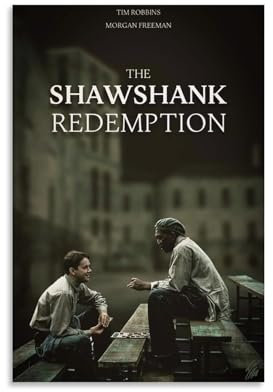 CJianqiang Shawshank Redemption 4 Poster, Filmposter, Leinwand, Kunstposter, Wanddekoration, Gemälde, Schlafzimmer, Gemälde, Wohnzimmer, Poster, moderne Heimdekoration, Poster, 30 x 45 cm, ungerahmter