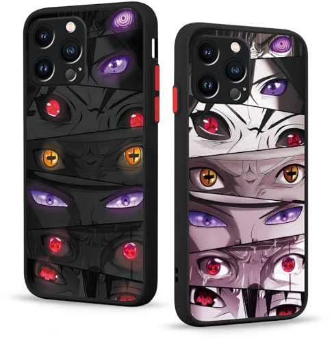 QOMJSDLP Schutzhülle 2 Stück für iPhone 11 Pro MAX Hülle 6.5'' Anime Naruto Uchiha Itachi Sasuke Manga Mode Muster Design Case Stoßstangenschutz Handyhülle Stoßfest TPU Silikon Weich Cover