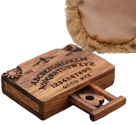 Jeu de société Ouija miniature - Planche à fantômes compacte avec tiroir - Planche parlante - Planche ouija miniature avec planchettes - Jeu mystique de voyage - Communicati spirituel