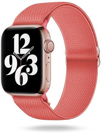 ONEFLOW Flex Loop Kompatibel mit Apple Armband Elastisch, Textil Stoff iWatch Armbänder Damen Herren Sport, Sportarmband Nylon Ersatz Watch Band Flexibel