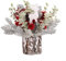 Albero di Natale compatto, 30 cm, simulazione con pigne, decorazione da tavolo (rosso)