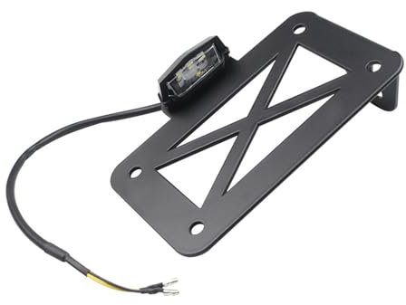 Retro Style Motorcycle Registered Side License Plate Frame Stand Rack Rack Bracket