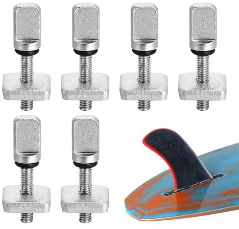 Opilroyn Paddleboard Flossenschrauben - Schraubenadapter -Surfenhardware | Ersatz -Paddleboard Reparaturkit Edelstahl Daumen Flossen Schraube Surfboard Wakeboard