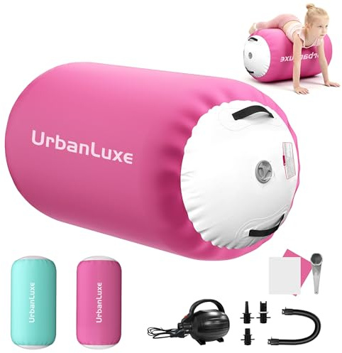UrbanLuxe UrbanLuxe Air Rolle Turnen, Air Roll Aufblasbare, Luftrolle mit Elektropumpe, für Gymnastik, Gleichgewichtstraining, Rückbeuge-Training