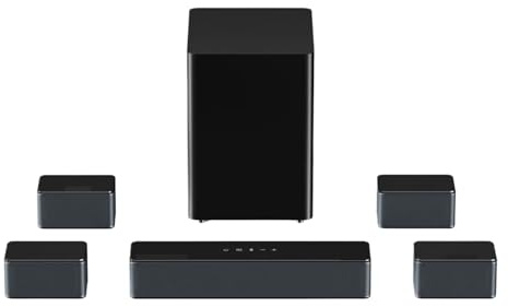 QAXRZCUCD Dolby Atmos Soundbar Surround Sound Wireless Subwoofer 4Surround Speakers Cinema-Like Experience(Poseidon D80)