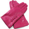 Damen Premium Qualität Original Superweich Leder Handschuhe Kunstpelz Futter Winter Alltag Warm - Magenta, L