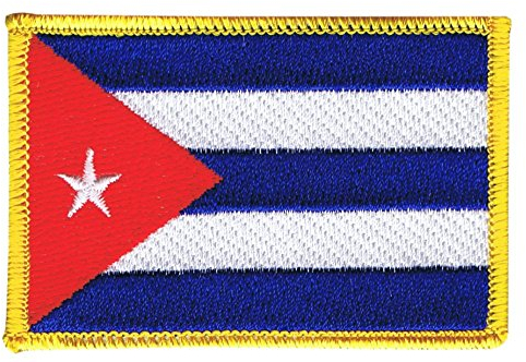 Flaggenfritze Flaggen Aufnäher Kuba Fahne Patch + gratis Aufkleber