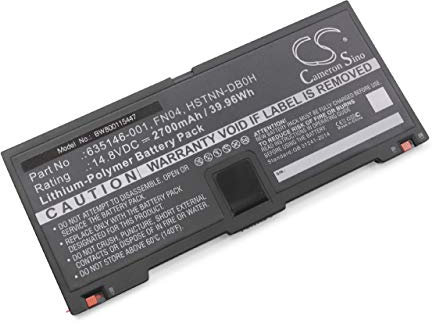 vhbw Li-Polymère Batterie 2700mAh (14.8V) Noir pour Ordinateur Portable Laptop Notebook comme HP 634818-271, 635146-001, FN04, FN04041, QK648AA