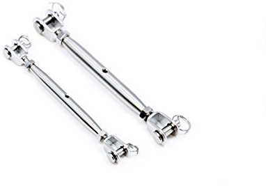 Tendeur Ridoir à chapes fixes soudées cable acier/inox (d 8mm)