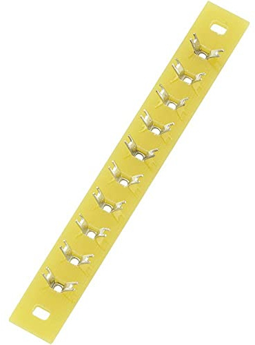 TRU COMPONENTS 530538 Lötstab, einreihig, Polzahl insgesamt, 10 Epoxy (L x B x H) 74 x 9 x 1,5 mm, 1 Stück