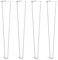 [HLC] 4 x Hairpin Table Legs – Superior Double Weld Steel Construction With Screws, Build Guide & Protector Feet Worth £8 Included! – 10mm Steel [28/71cm,White]