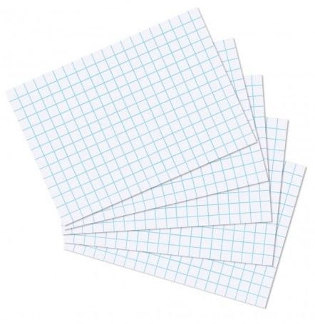 Karteikarten von Herlitz in DIN A8, weiß, kariert (1000 Stück)