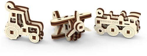 Wooden City Transport Widgets Set, Holzfarbe, One Size
