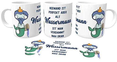 Kilala Geburtstagstasse Sternzeichen Wassermann Horoskop Spruch Geburtstagsgeschenk lustiges Geschenk Becher Tee Tasse (21.01-19.02 Wassermann)