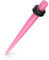 viva-adorno 1 Stück Expander Dehnstab Dehnungsstab Taper Kunststoff Ohrpiercing Bunt 1,6-12mm EX12 pink 2mm