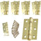 Door Hinge 3 / 76mm PVD Brass Ball Bearing Washer CE Grade 7 for Fire Door 5 Pair