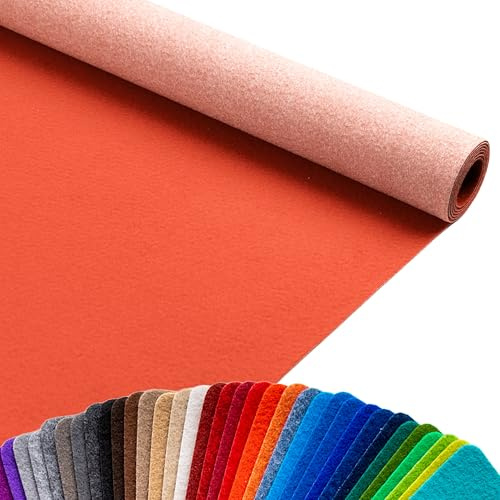 Primaflor Messeteppich Podium | Orange | 100 x 1000 cm | Flacher Eventteppich aus 100 % Polypropylen, CFL-S1, Precoat-Rücken, 2 mm hoch, für Messe und Event