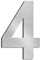 nanlyiau 3in/7.5cm Numero civico in acciaio inossidabile con retro adesivo, realizzato in solido acciaio inossidabile 304, aspetto in rilievo, altezza (3in number 4)