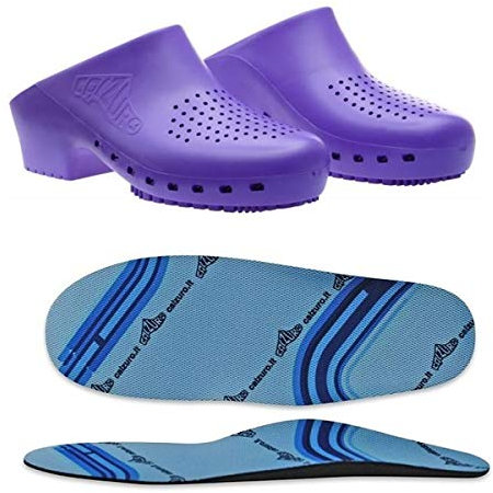 CALZURO Zoccoli Sanitari Classic S con Fori con Plantare Professionali CE - 44-45 - Viola