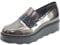 Cinzia Soft IAB74310 Vernice Perlato Mocassini Donna Colore Grigio Zeppa Media (Taglia 35)