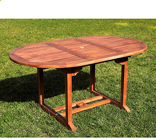 San Marco Ovaler Teaktisch ausziehbar bis 160 cm