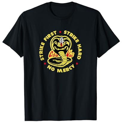 Cobra Kai Schlag zuerst zu Kobra Logo T-Shirt